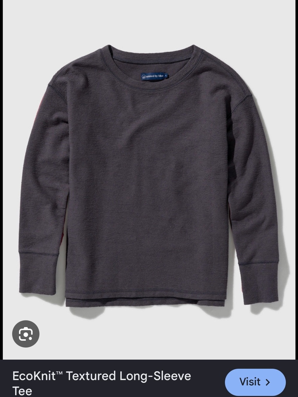 Textured Long-Sleeve Tee - Dark Gray, Women’s